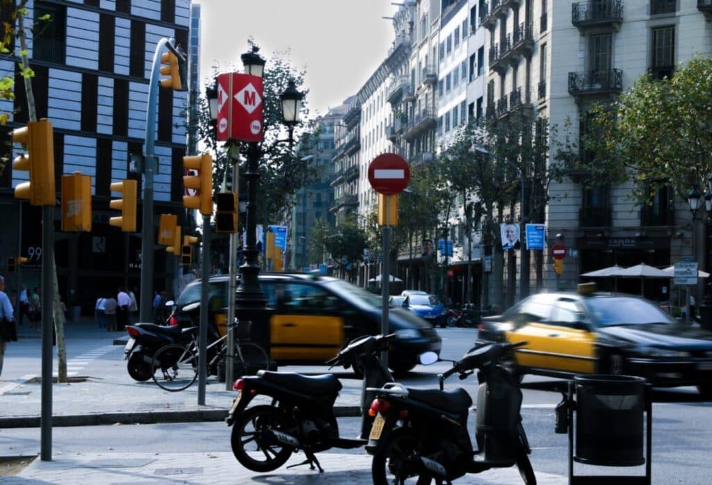 Barcelona Traffic lights out