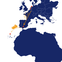 Rotterdam to Spain to Canary Islands