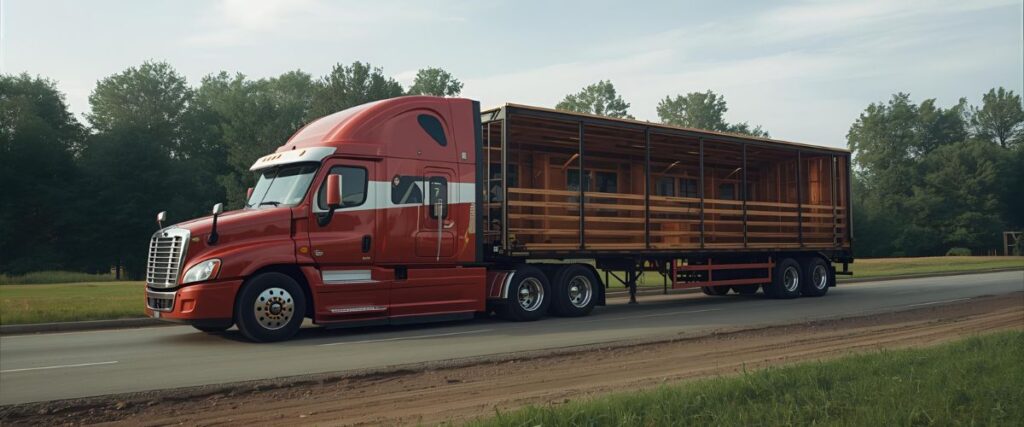 Tautliner transport to Spain
