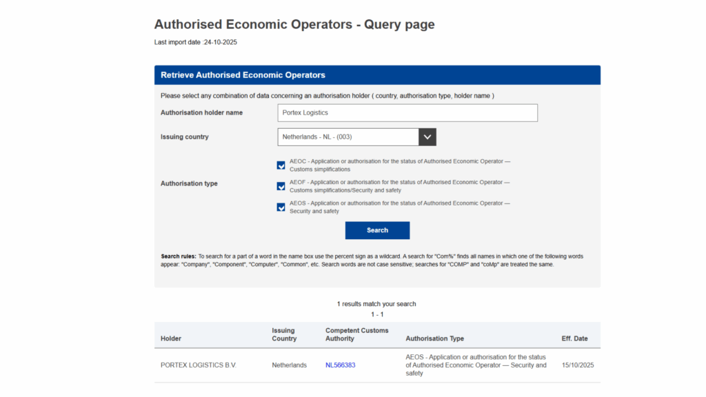 AEO-gecertificeerd bedrijf
